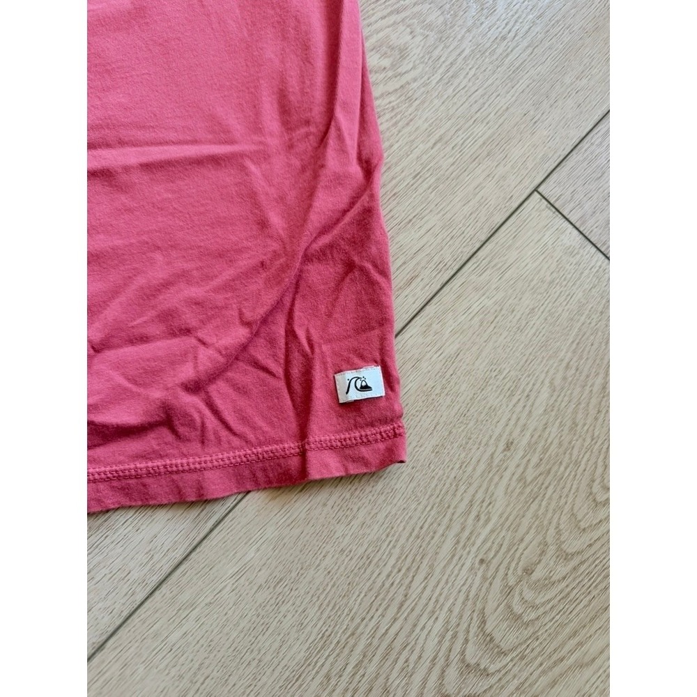 Quiksilver Mens XXL Red Graphic T-Shirt Premium Fit Cotton Surf Tee Logo Circle - Picture 3 of 6